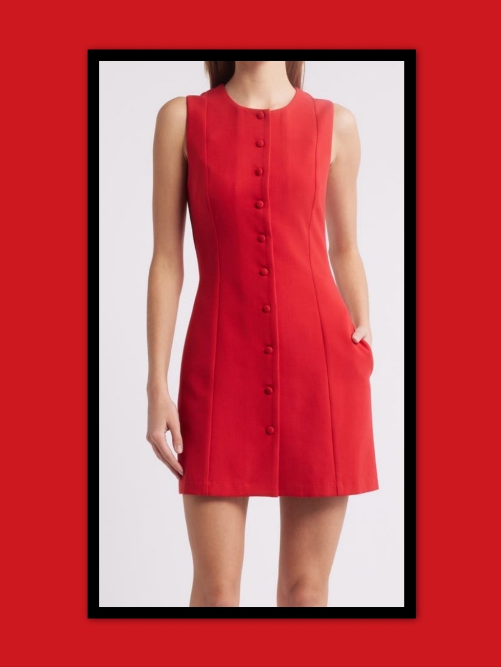 Charles Henry Button-Up Minidress